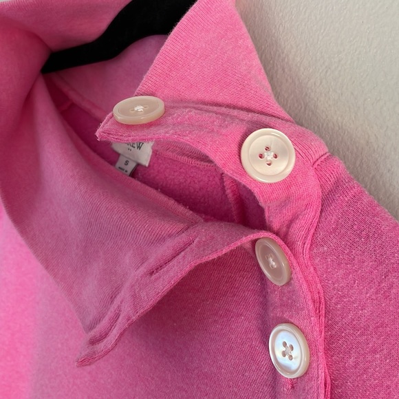 J.Crew Wide Button Collar Pullover Sweatshirt Women’s Size Small - Picture 6 of 10
